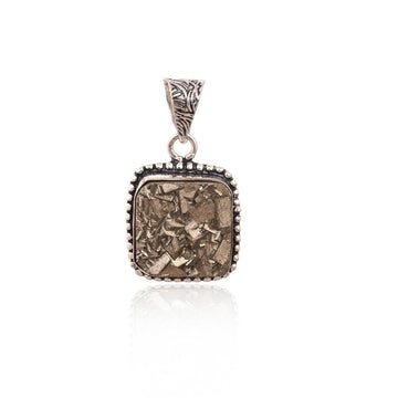 Raw Pyrite Square Shaped Pandet for Men & Women