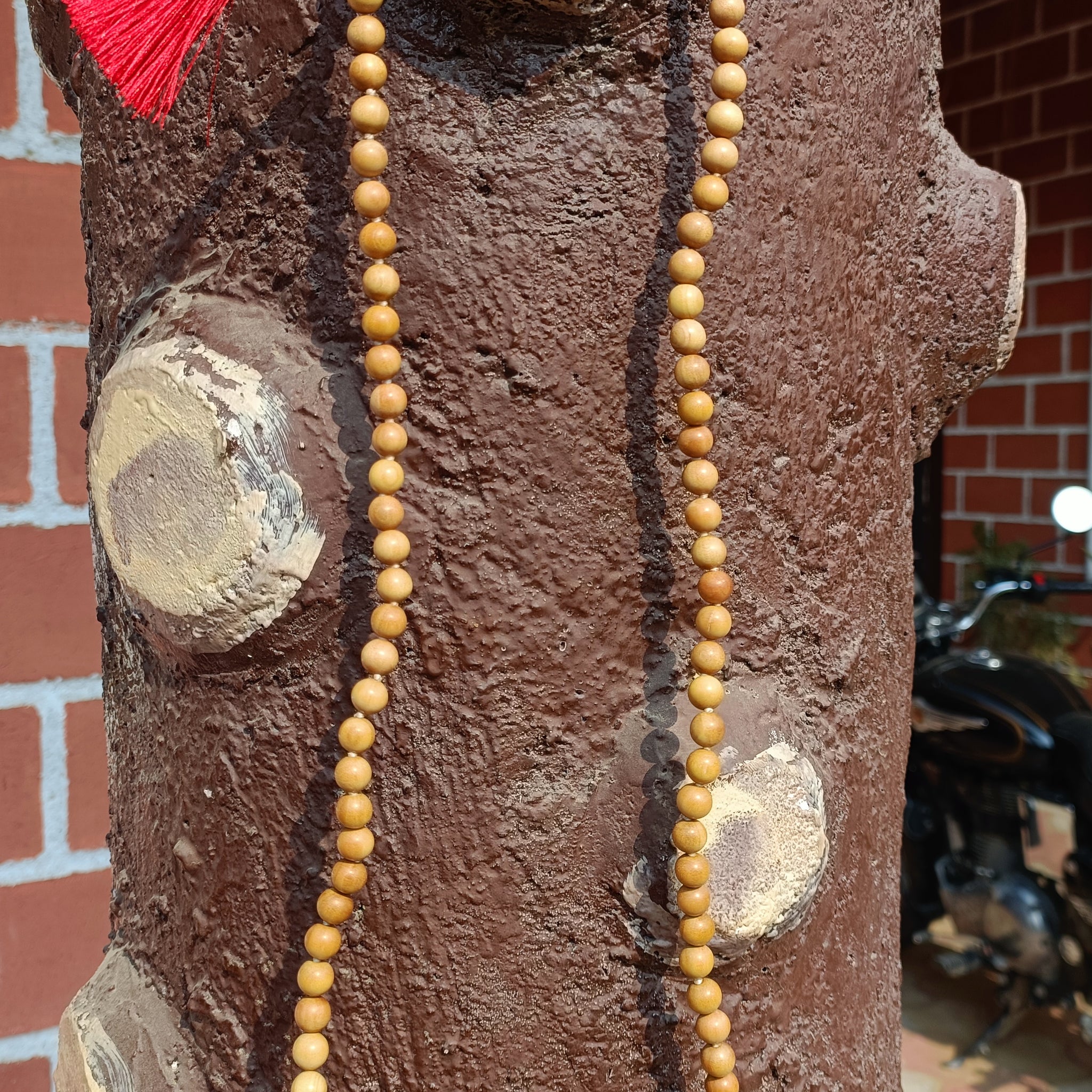 White Chandan Mala (White Sandalwood Mala)