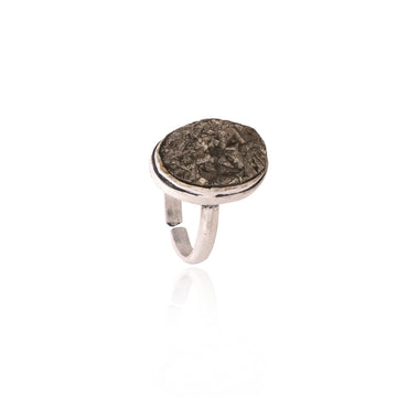 Natural Raw Pyrite Ring for Men