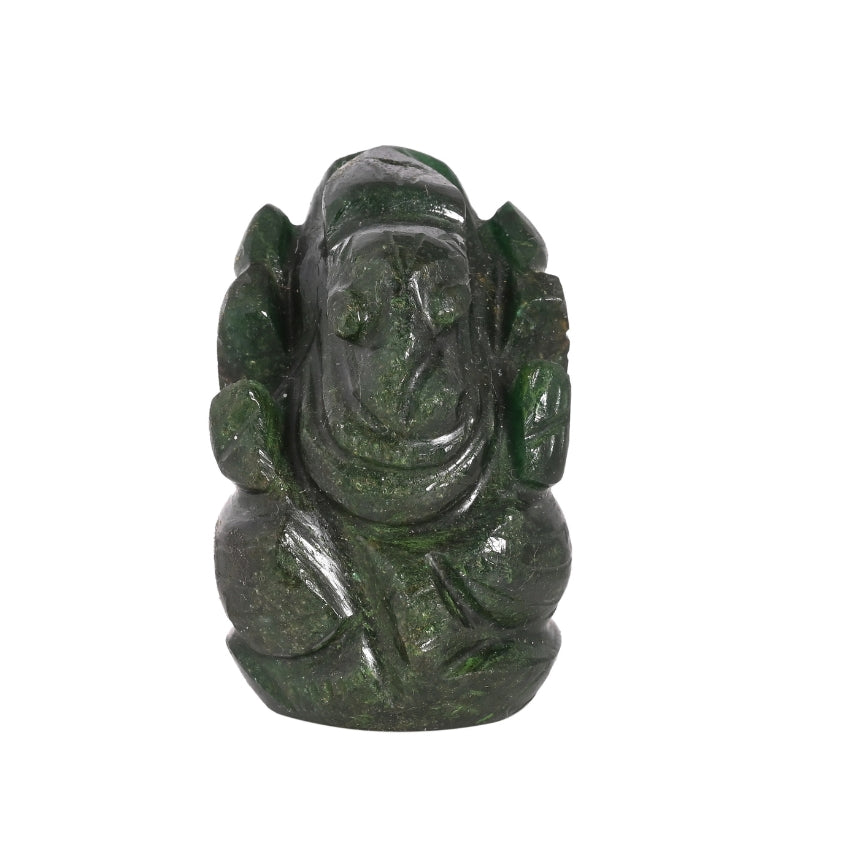 Lord Ganesh Idol in Margaj Gemstone