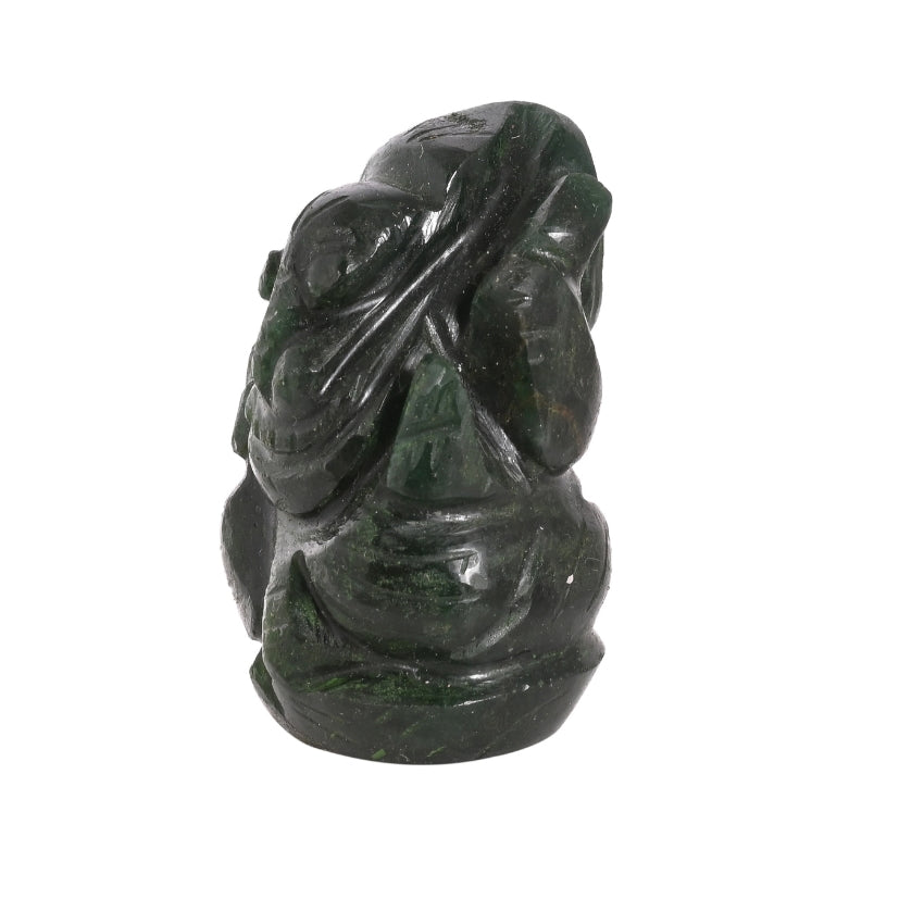 Lord Ganesh Idol in Margaj Gemstone