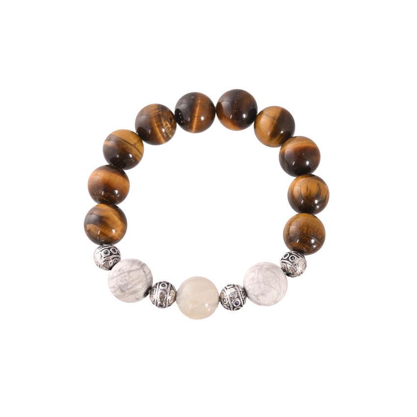 Combo Braclete {Tiger Eye,Howlite, Moonstone}