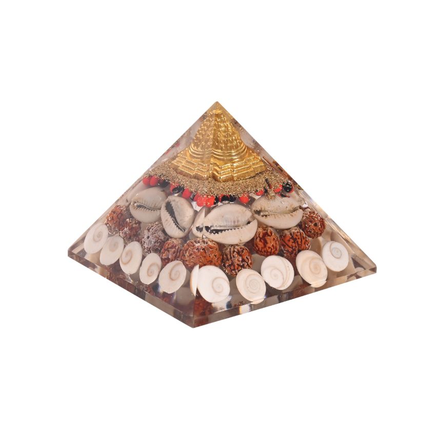 Laxmi pyramid {Shree Yantra,Gomti Chakra,rudraksha }