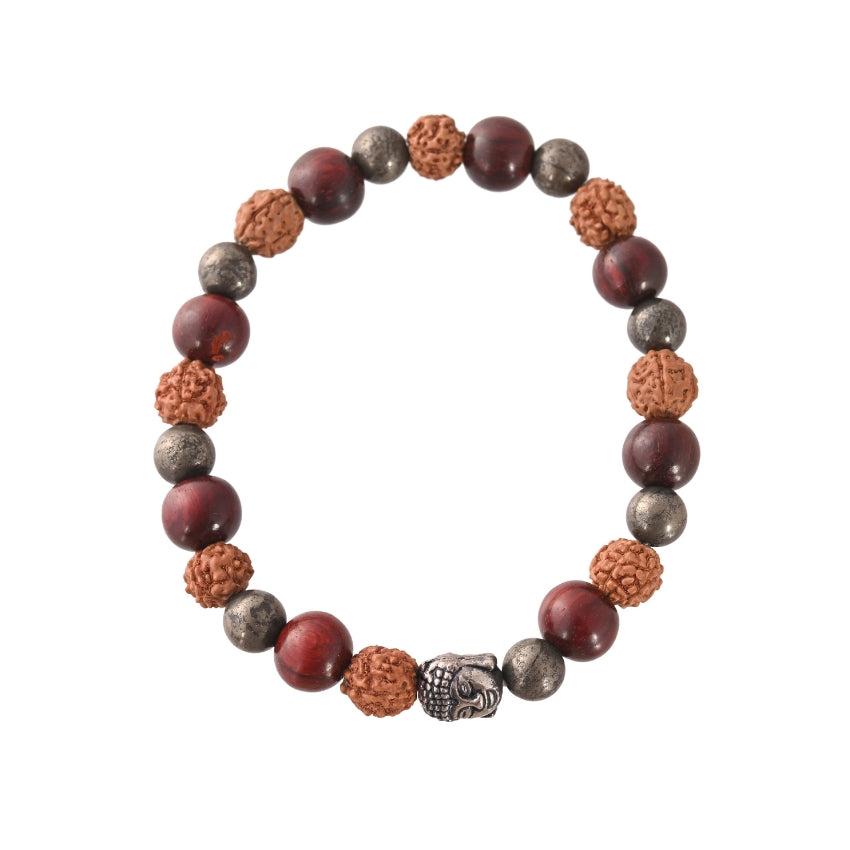 Rudraksh S-wood Pyrite Bracelet